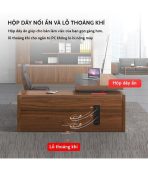Bàn giám đốc BGD25.1 180x140 - Vân gỗ đậm