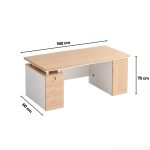 Bàn giám đốc BGD26.3 160x60 - Vân gỗ nhạt