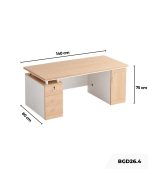 Bàn giám đốc BGD26.4 140x60 - Vân gỗ nhạt