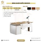 Bàn giám đốc BGD03.1 120x60 - Vân gỗ đậm