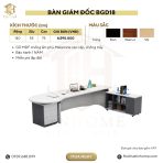 Bàn giám đốc BGD18.1 140x55 - Trắng