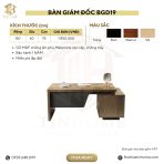 Bàn giám đốc BGD19.1 150x60 - Vân gỗ đậm