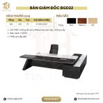 Bàn giám đốc BGD22.1 160x140 - Đen kết hợp Trắng