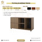 Tủ Phụ Di Động TDD12.1 120x40x65 - Trắng