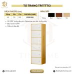 Tủ Trang Trí TTT13.1 40x30x150 - Trắng