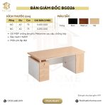 Bàn giám đốc BGD26.4 140x60 - Vân gỗ nhạt
