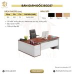 Bàn giám đốc BGD27.4 120x50 - Vân gỗ đậm