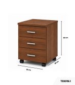 Tab Di Động TDD19.1 35x35x60 - Vân gỗ đậm