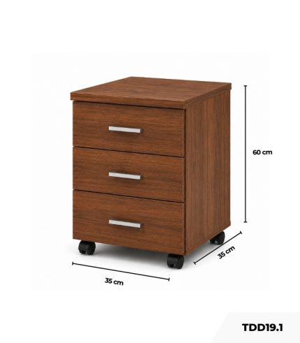 Tab Di Động TDD19.1 35x35x60 - Vân gỗ đậm