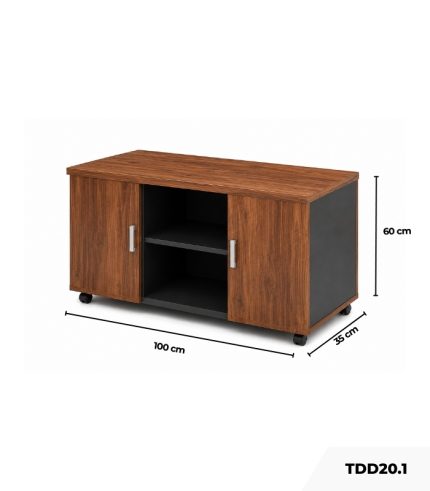 Tủ Phụ Di Động TDD20.1 100x35x60 - Vân gỗ đậm