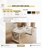Bàn làm việc LBV06.6 140×60 – Vân gỗ nhạt - Ảnh 2
