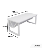 Bàn làm việc LBV06.3 120x60 - Trắng