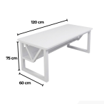 Bàn làm việc LBV06.3 120x60 - Trắng