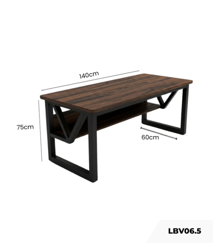 Bàn làm việc LBV06.5 140×60 – Vân gỗ đậm