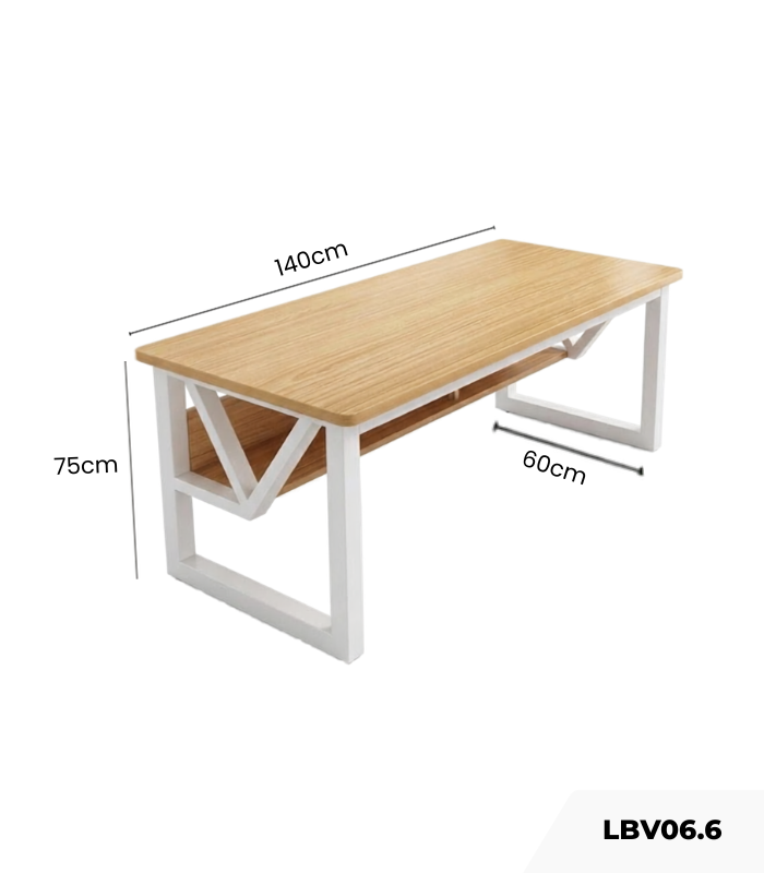 Bàn làm việc LBV06.6 140×60 – Vân gỗ nhạt