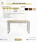 Bàn làm việc LBV40.7 180x60 - Vân gỗ nhạt