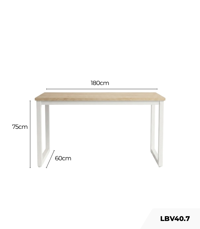 Bàn làm việc LBV40.7 180x60 - Vân gỗ nhạt