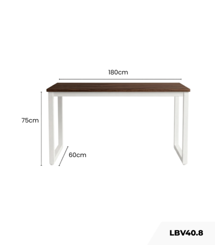 Bàn làm việc LBV40.8 180x60 - Vân gỗ đậm