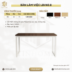 Bàn làm việc LBV40.8 180x60 - Vân gỗ đậm - Ảnh 3