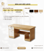 Bàn làm việc LBV92.1 140x60 - Vân gỗ nhạt