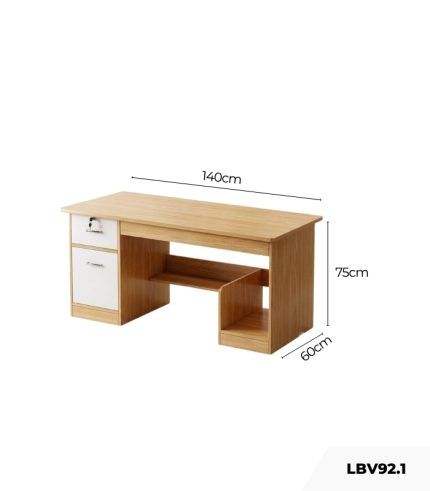 Bàn làm việc LBV92.1 140x60 - Vân gỗ nhạt