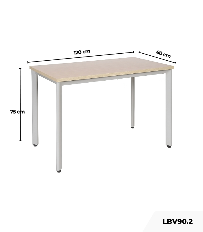 Bàn làm việc LBV90.2 120x70 - Vân gỗ nhạt