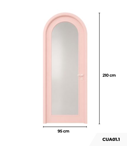 Cửa vòm CUA01.1 95x210 - Trắng