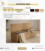 Ghế băng GB01.2 120x40cm - Vân gỗ nhạt