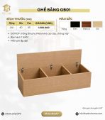Ghế băng GB01.1 120x40cm - Vân gỗ nhạt