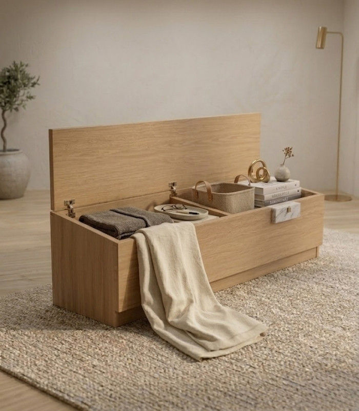 Ghế băng GB01.2 120x40cm - Vân gỗ nhạt