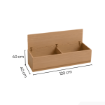 Ghế băng GB01.2 120x40cm - Vân gỗ nhạt