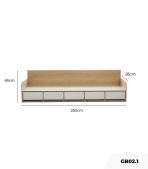 Ghế băng GB02.1 250x85x65cm - Vân gỗ nhạt