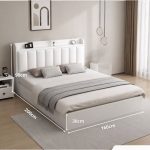 Giường gỗ GNG20.3 160x200 - Trắng