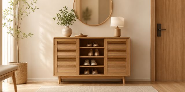 Tủ giày phòng khách TinHome