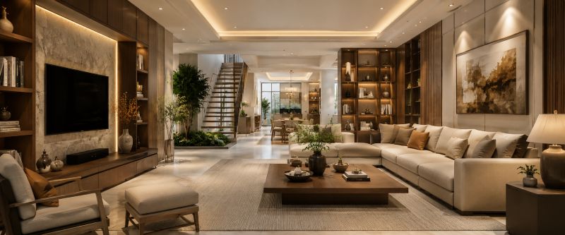 Nội thất phòng khách nhà phố TinHome