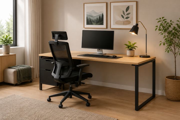 Bàn làm việc có kệ sách