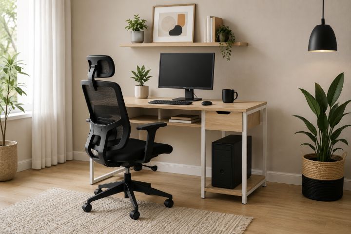 Bàn làm việc lắp cánh sắt