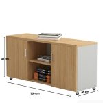 Tủ Phụ Di Động TDD16.2 120x35x60 - Vân gỗ