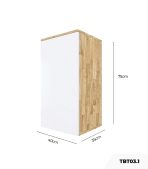 Tủ bếp trên Hệ 1 cửa mở TBT03.1 40x35x75 - Vân gỗ nhạt