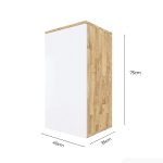 Tủ bếp trên Hệ 1 cửa mở TBT03.1 40x35x75 - Vân gỗ nhạt
