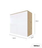 Tủ bếp trên Hệ 2 cửa mở TBT04.1 60x35x75 - Vân gỗ nhạt