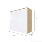 Tủ bếp trên Hệ 2 cửa mở TBT04.2 80x35x75 - Vân gỗ nhạt
