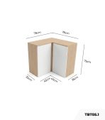 Tủ bếp trên Hệ 2 cửa mở góc L TBT05.1 156x35x75 - Vân gỗ nhạt