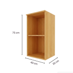 Tủ bếp trên Hệ hở 2 tầng TBT02.1 40x35x75 - Vân gỗ nhạt