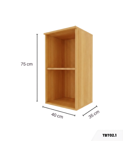 Tủ bếp trên Hệ hở 2 tầng TBT02.1 40x35x75 - Vân gỗ nhạt