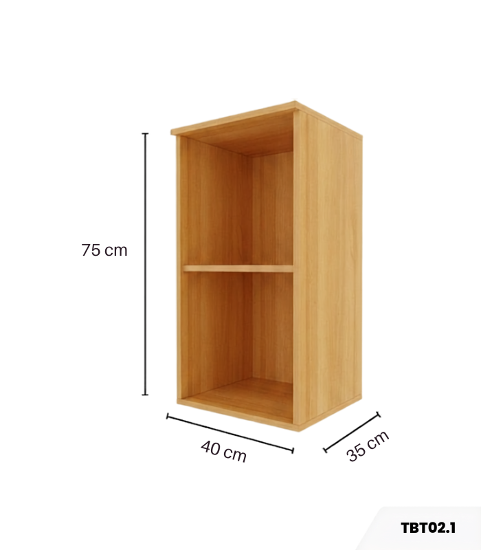 Tủ bếp trên Hệ hở 2 tầng TBT02.1 40x35x75 - Vân gỗ nhạt
