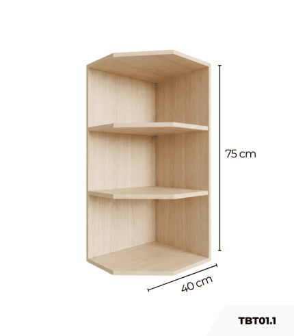 Tủ bếp trên Hệ mở TBT01.1 40x35x75 - Vân gỗ nhạt