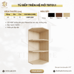 Tủ bếp trên Hệ mở TBT01.1 40x35x75 - Vân gỗ nhạt - Ảnh 2