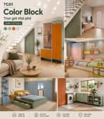 Trọn gói nhà phố TG01 - Color Block Xanh chủ đạo
