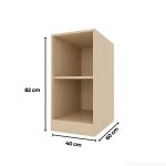 Tủ Bếp Dưới Hệ Hở 2 Tầng TBD04.1 40x60x82 - Vân gỗ nhạt